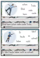 Vorschau - Aufgabenkarten - Schüttelsätze "Auf dem Skaterplatz" Im Park - DaZ / DaF / Deutsch - Seite 2