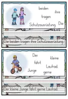 Vorschau - Aufgabenkarten - Schüttelsätze "Auf dem Skaterplatz" Im Park - DaZ / DaF / Deutsch - Seite 3