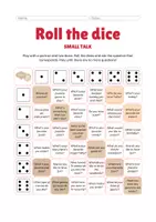 Vorschau - Arbeitsblätter - Würfelspiele Small talk, Roll the dice - Seite 1