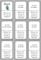 Vorschau - Spiele - Lesespiel ABC - Wer hat ein Tier mit - Seite 1