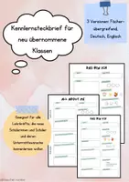 Vorschau - Arbeitsblätter - Steckbrief zum Kennenlernen neuer SchülerInnen oder Klassen - Deckblatt