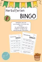 Vorschau - Arbeitsblätter - Herbstferien-Bingo - Deckblatt