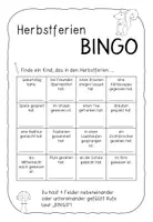 Vorschau - Arbeitsblätter - Herbstferien-Bingo - Seite 1
