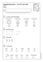 Vorschau - Test - Leseüberprüfung Klasse 1 (Herbstferien) inkl. Rückmeldung - Seite 2