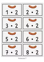 Vorschau - Spiele - Verdoppeln und Halbieren mit Würstchen im Zahlenraum 20 - Seite 2