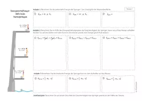 Vorschau - Arbeitsblätter - ENERGIEERHALTUNG - Kinetische & potentielle Energie - Seite 1