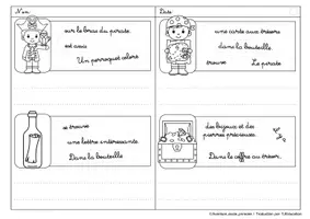 Aperçu - Feuilles d'exercices - Phrases secouées: Pirates - Page 3