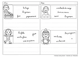 Aperçu - Feuilles d'exercices - Phrases secouées: Hiver et Noel - Page 3