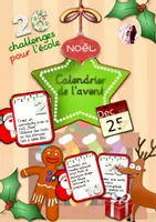 Vorschau - Spiele - (Noël) Calendrier de l'avent: challenges pour l'école - Deckblatt