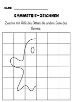 Vorschau - Arbeitsblätter - Symmetrie Spiegelbilder Halloween - Seite 2
