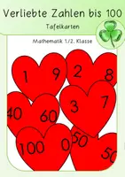 Vorschau - Präsentationen/Tafelbilder - Verliebte Zahlen bis 100 - Deckblatt