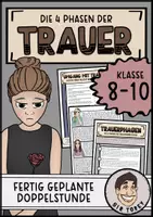 Vorschau - Arbeitsblätter - Trauerphasen Klasse 8 9 - Deckblatt