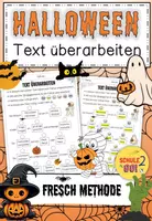 Vorschau - Arbeitsblätter - Halloween / Text überarbeiten / FRESCH Methode - Deckblatt