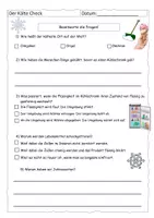 Vorschau - Arbeitsblätter - Quiz zum Kälte-Check (Checker-Reportage) - mit Lösung - Deckblatt