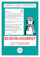 Vorschau - Arbeitsblätter - Brief an die Erstklässler zum Schulstart - Deckblatt