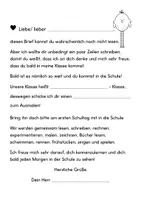 Vorschau - Arbeitsblätter - Brief an die Erstklässler zum Schulstart - Seite 2