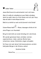 Vorschau - Arbeitsblätter - Brief an die Erstklässler zum Schulstart - Seite 3