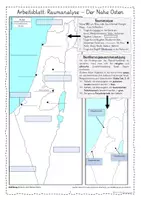 Vorschau - Arbeitsblätter - Raumanalyse Israel Palästina Nahostkonflikt - Seite 1