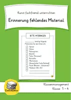 Vorschau - Anderer Materialtyp - Erinnerung fehlendes Material - Klassenmanagement - Deckblatt