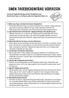Vorschau - Merkblätter - Einen Tagebucheintrag verfassen (+ Checkliste) - Seite 1