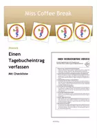 Vorschau - Merkblätter - Einen Tagebucheintrag verfassen (+ Checkliste) - Deckblatt