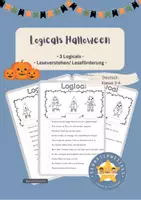 Vorschau - Arbeitsblätter - Logicals Halloween Deutsch Leseförderung - Deckblatt