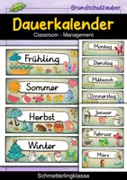 Vorschau - Poster - Schmetterling Dauerkalender für die Schmetterlingklasse - Deckblatt
