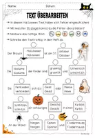 Vorschau - Arbeitsblätter - Halloween / Text überarbeiten / FRESCH Methode - Seite 1