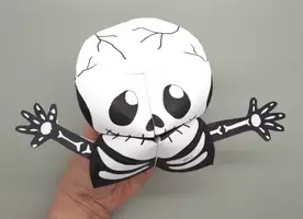Vorschau - Arbeitsblätter - Basteln für Halloween: Cooles Skelett basteln (3D Faltfigur) - Seite 2