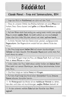 Vorschau - Aufgabenkarten - Bilddiktat zu Claude Monet - Seite 2