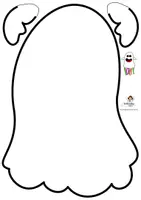 Vorschau - Mal- und Bastelvorlagen - Geist basteln Hängedeko Halloween Gespenst - Seite 3