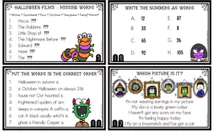 Vorschau - Arbeitsblätter - Halloween Task Cards - Seite 3