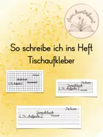 Vorschau - Anderer Materialtyp - Tischaufkleber Ins Heft schreiben - Deckblatt
