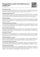 Vorschau - Arbeitsblätter - Wie jugendliche Israelis und Palästinenser den Konflikt sehen (Infotext und Übungen) - Deckblatt