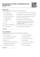Vorschau - Arbeitsblätter - Wie jugendliche Israelis und Palästinenser den Konflikt sehen (Infotext und Übungen) - Seite 1