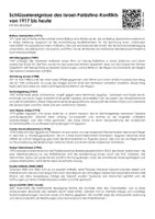 Vorschau - Arbeitsblätter - Schlüsselereignisse des Israel-Palästina-Konflikts von 1917 bis heute (Infotext und Übungen) - Deckblatt