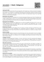 Vorschau - Arbeitsblätter - Jerusalem - 1 Stadt, 3 Religionen (Infotext und Übungen) - Deckblatt