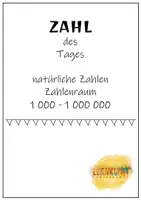 Vorschau - Arbeitsblätter - Zahl des Tages - Deckblatt