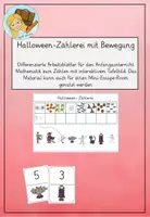 Vorschau - Arbeitsblätter - Halloweenrätsel - 1. Klasse - Zählen - Miniescaperoom - Deckblatt