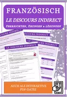Vorschau - Arbeitsblätter - Französisch: Discours Indirect - auch interaktiv - Deckblatt