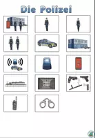 Vorschau - Arbeitsblätter - Symbole zum Einkleben ins Vokabelheft "Die Polizei" Achtung, Notfall! DaZ / DaF / Deutsch - Seite 1