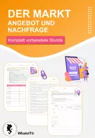 Vorschau - Arbeitsblätter - Der Markt - Angebot und Nachfrage - Deckblatt