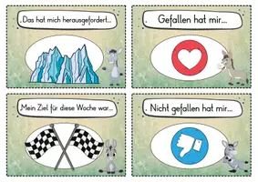 Vorschau - Fördermaterial/Inklusion - 20 Esel Reflexionskarten für die Eselklasse - Gesprächsanlass - Seite 3