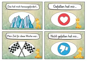 Vorschau - Fördermaterial/Inklusion - 20 Giraffen Reflexionskarten für die Giraffenklasse - Gesprächsanlass - Seite 3