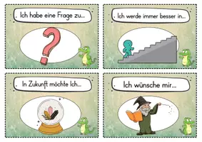 Vorschau - Fördermaterial/Inklusion - 20 Krokodil Reflexionskarten für die Krokodilklasse - Gesprächsanlass - Seite 2