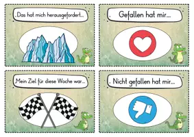 Vorschau - Fördermaterial/Inklusion - 20 Krokodil Reflexionskarten für die Krokodilklasse - Gesprächsanlass - Seite 3