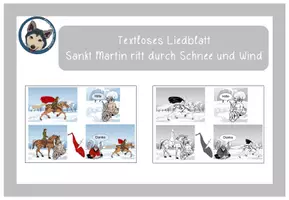 Vorschau - Arbeitsblätter - textloses Liedblatt Sankt Martin - Deckblatt