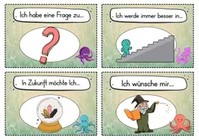 Vorschau - Fördermaterial/Inklusion - 20 Oktopus Reflexionskarten für die Oktopusklasse - Gesprächsanlass - Seite 2