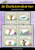 Vorschau - Fördermaterial/Inklusion - 20 Oktopus Reflexionskarten für die Oktopusklasse - Gesprächsanlass - Deckblatt