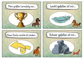 Vorschau - Fördermaterial/Inklusion - 20 Pferde Reflexionskarten für die Pferdeklasse - Gesprächsanlass - Seite 1